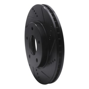 Dodge Caliber Brake Rotor (1) - Front Right - R1 Concepts - Drilled & Slotted - Black - `07-`17